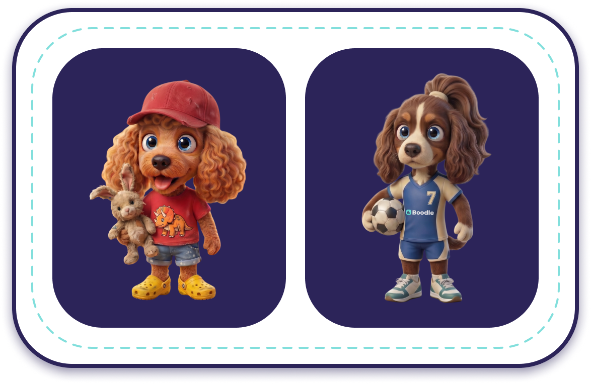 Two Boodle Spark character choices